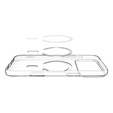Carcasă Spigen pentru iPhone 17 Pro, Liquid Crystal MagSafe, transparentă/albă