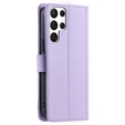 Husă cu clapetă pentru Samsung Galaxy S25 Ultra, Rhombus Crossbody Leather, violet