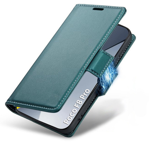 Husă flip ERBORD Glossy Litchi pentru Xiaomi Poco F8 Pro