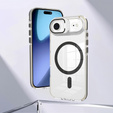 Husă pentru iPhone Air, pentru MagSafe, cu suport, transparentă cu inserții negre