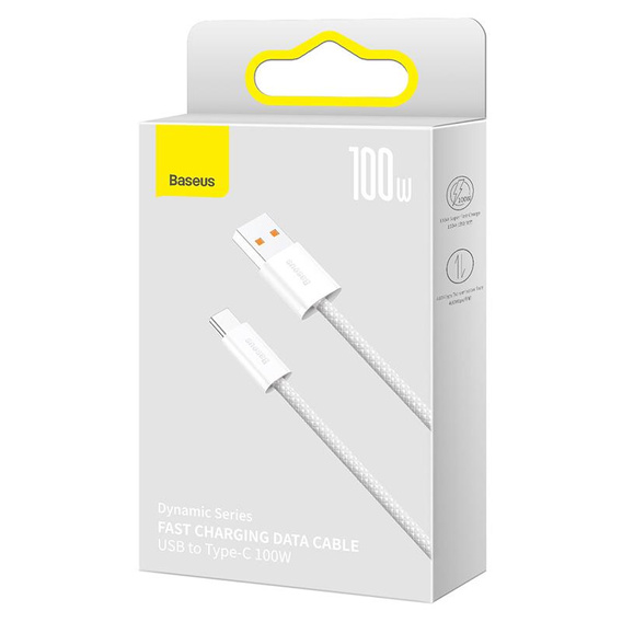 Cablu Baseus Dynamic USB-USB-C 100 W, 2,0 m pentru dispozitive cu USB-C