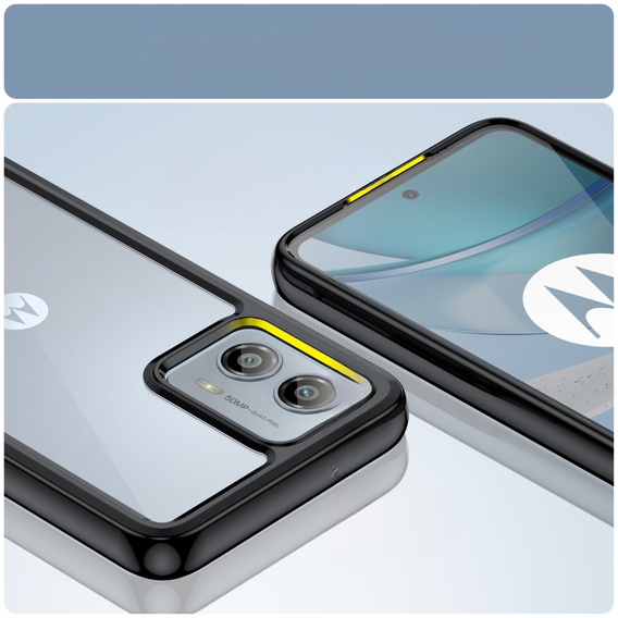 Huse pentru Motorola Moto G53 5G, Fusion Hybrid, transparent / negru
