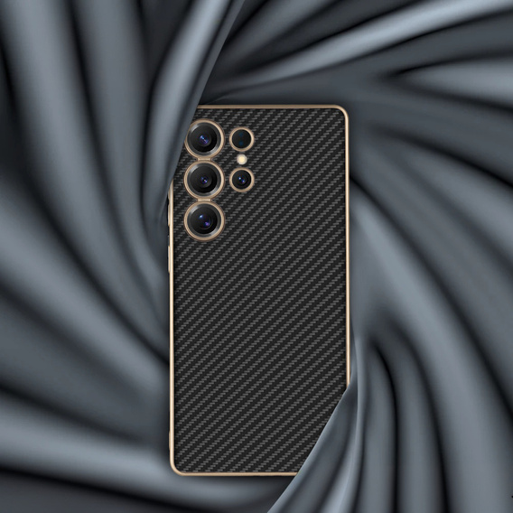 Huse pentru Samsung Galaxy S25 Ultra, GKK Leather, carbon negru