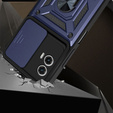 Husă blindată pentru Motorola Moto G73 5G, CamShield Slide, albastru