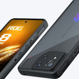 Carcasă pentru ASUS ROG Phone 8 Pro, Fusion Hybrid, cu protecție pentru camera foto, mat / negru