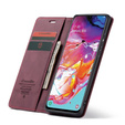 Husa CASEME pentru Samsung Galaxy A70, Leather Wallet Case, maroon
