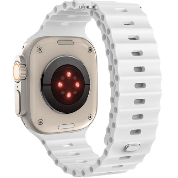 Pasek Silikonowy Ocean do Apple Watch 1/2/3/4/5/6/7/8/SE/ULTRA 42/44/45/49MM, Czarny