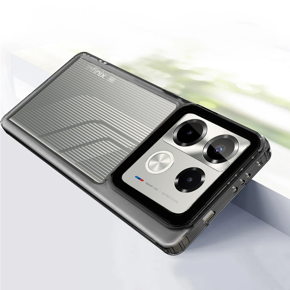 Huse pentru Infinix Note 40 Pro Plus, Fusion Hybrid, transparent / negru
