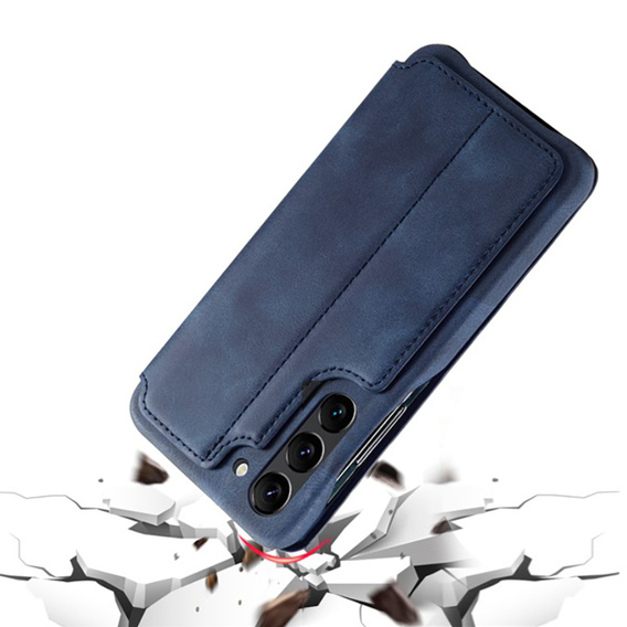 Carcasa cu clapetă pentru Samsung Galaxy S23 Plus, ERBORD Retro, albastru