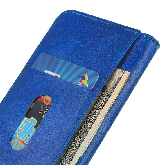 Husa cu clapetă pentru Oppo Reno8 T, Split Leather, albastru