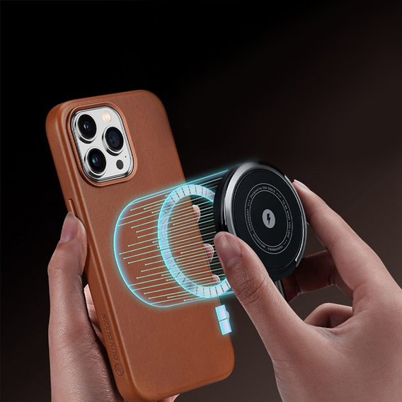 Huse pentru iPhone 14 Pro Max, Dux Ducis Max Naples, maro