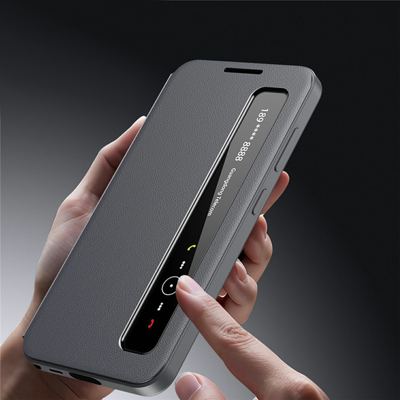 Husă din piele cu fereastră Smart View pentru Samsung Galaxy S26 Ultra