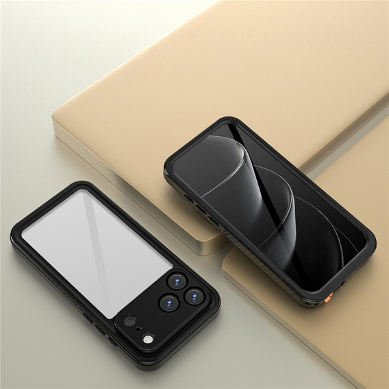 Husă pentru iPhone 17 Pro Max, IP68 rezistentă la apă Redpepper, negru