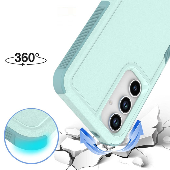Husa blindată pentru Samsung Galaxy A55 5G, Dual Shockproof, verde