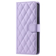 Husă cu clapetă pentru Samsung Galaxy A36 5G, Rhombus Crossbody Leather, violet
