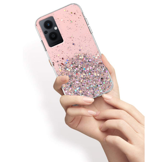 Huse pentru Oppo Reno7 Lite 5G, Glittery, roz