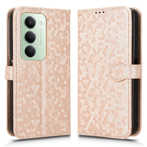 Husa cu clapetă pentru Xiaomi Redmi Note 14 4G, Wallet Rhombus, negru