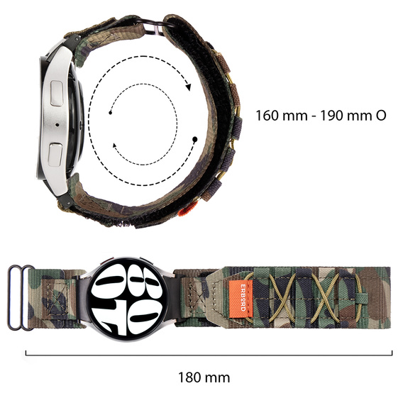 ERBORD Runner curea din nailon pentru Samsung Galaxy Watch 4/5/6/7