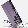 Husă pentru Samsung Galaxy S25 Ultra, ERBORD Glossy Litchi, portofel cu clapetă, violet