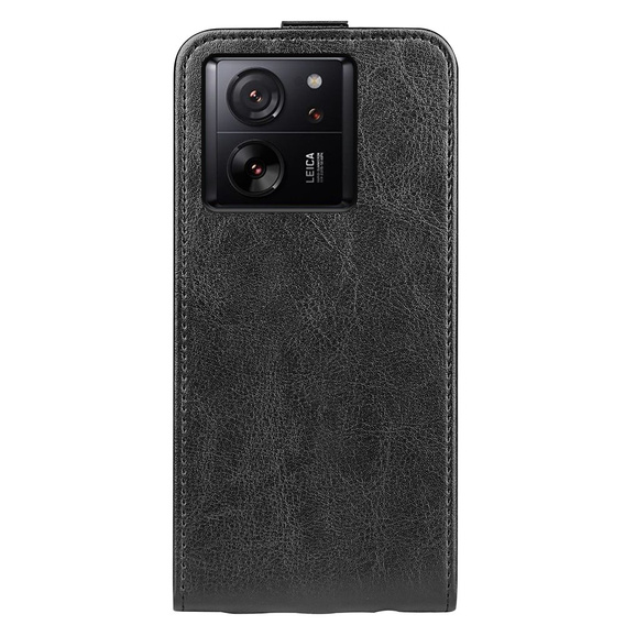 Cu clapetă pentru Xiaomi 13T / 13T Pro, Flip, negru