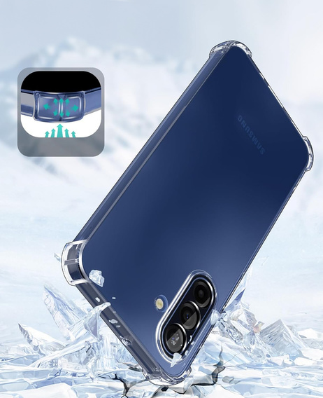 Husă pentru Samsung Galaxy A17 5G, întărită, cu protecție pentru cameră, transparentă