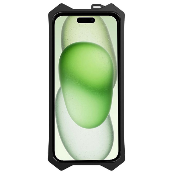 Husă blindată pentru iPhone 15 Plus, Aluminum Alloy, negru