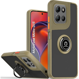 Husa pentru Motorola Moto G15 / Motorola Moto G15 Power, Frosted Ring, verde