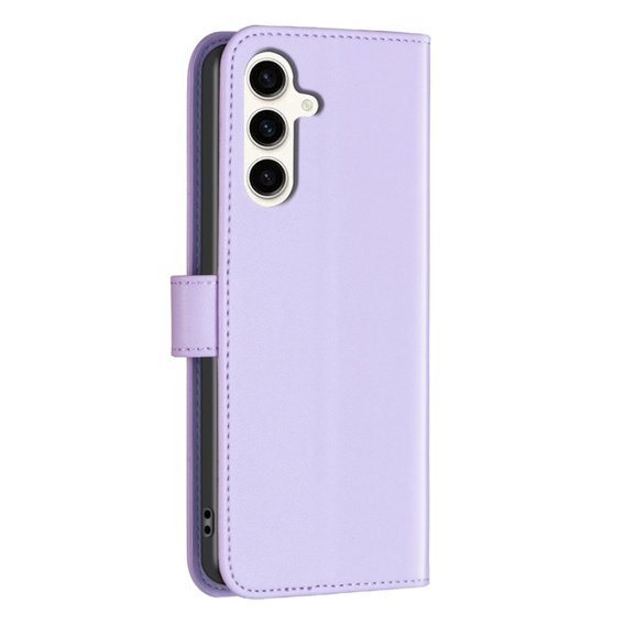 Cu clapetă pentru Samsung Galaxy S23 FE, BINFEN Wallet, violet + sticlă 9H