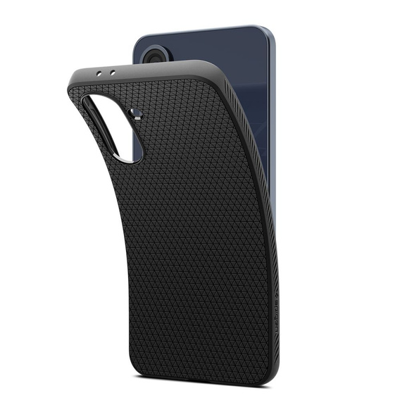 Carcasa Spigen pentru Samsung Galaxy A36 5G, Liquid Air, negru + 9H Tempered Glass