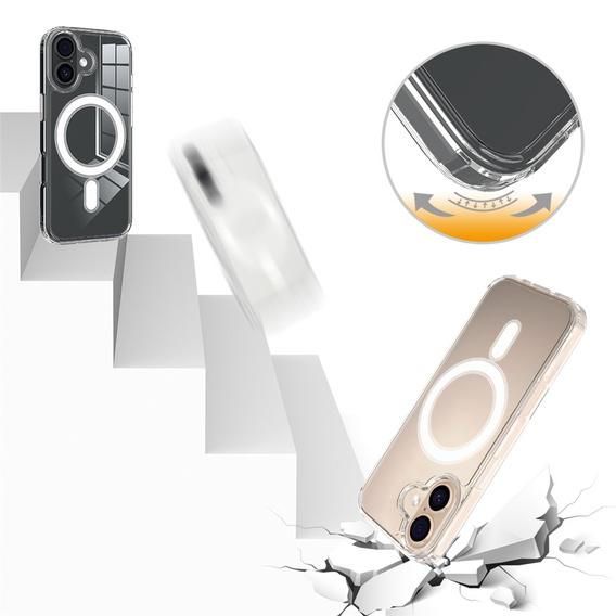 Husă pentru iPhone 17, pentru MagSafe, transparentă