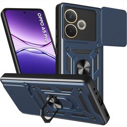 Husă blindată pentru Oppo A5 Pro 5G, CamShield Slide, albastru