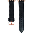 Curea din piele pentru Apple Watch 1/2/3/4/4/5/6/6/7/8/SE/Ultra 42/44/45/49mm, negru