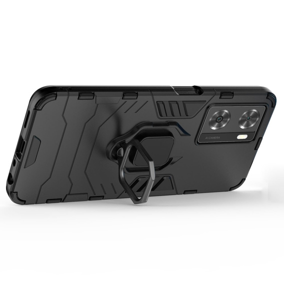 Huse pentru Oppo A57s, Kickstand Ring, negru