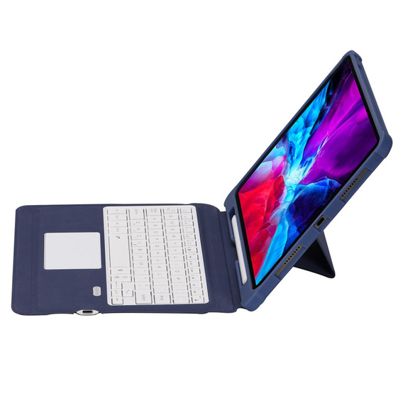 Carcasă + tastatură iPad Air 10.9 4 2020 / 5 2022, Pen Slot TouchPad, violet