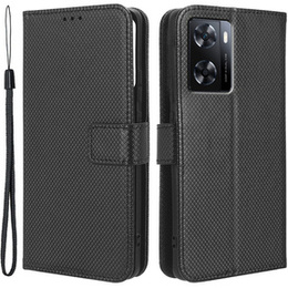 Cu clapetă pentru Oppo A57 4G/5G, Wallet Smart Magnet, negru