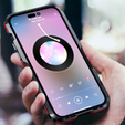 Husa LUPHIE pentru iPhone 14, Armor Bumper, negru / roșu