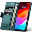 ERBORD Glossy Litchi - geantă de portofel cu clapetă pentru iPhone 17 Pro Max