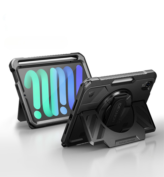 Husă Dexnor 360° cu curea și suport pentru stylus pentru iPad mini 8.3" 2021 (Gen. 6) / iPad mini 8.3" 2024 (Gen. 7)