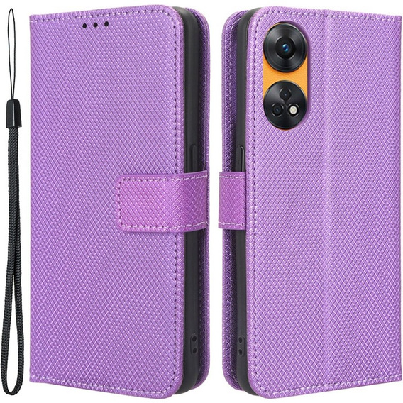 Cu clapetă pentru Oppo Reno8 T 4G, Wallet Smart Magnet, violet