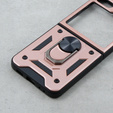 Husă blindată pentru Samsung Galaxy Z Flip5 5G, Nox Case Ring, roz rose gold