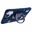 Husă din silicon pentru copii pentru iPad 10.2 2021 / 2020 / 2019, blindată cu curea, Astronaut, albastru închis