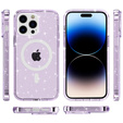 Huse pentru iPhone 14 Pro, Dropproof MagSafe Glitter, violet