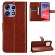 Cu clapetă pentru Motorola Edge 50 Pro, Crazy Horse Wallet, maro