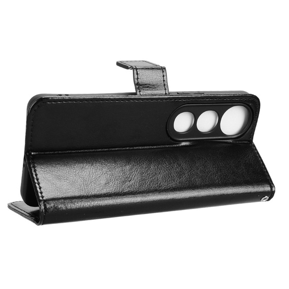 Cu clapetă pentru Vivo V50 Lite 4G / 5G, Crazy Horse Wallet, negru