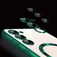 Husă pentru Samsung Galaxy A15 4G/5G, Electro MagSafe, verde + Sticlă pentru ecran