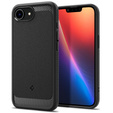 Carcasa Spigen pentru iPhone 16E, Rugged Armor MagSafe, negru + Tempered Glass 9H