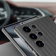 Huse pentru Samsung Galaxy S24 Ultra, GKK Woven Leather, gri