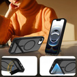 Husă pentru iPhone 16E, Kickstand Matt Case, pentru MagSafe, negru