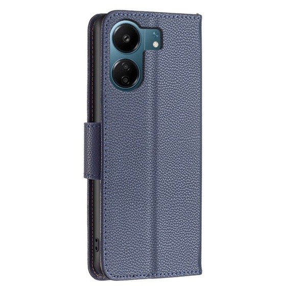 Cu clapetă pentru Samsung Galaxy A05s, Wallet Litchi Leather, albastru