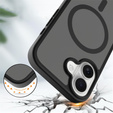 Carcasă Matt pentru iPhone 17, pentru MagSafe, negru translucid